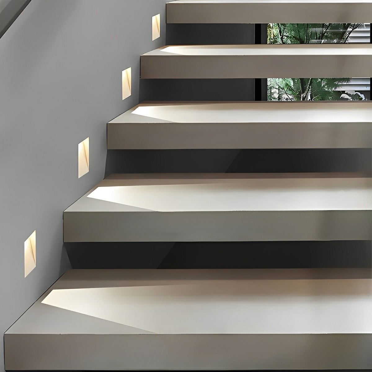 Einbau-LED-Treppenbeleuchtung mit Bewegungsmelder, Aluminium-Wandleuchte für Flur, Schlafzimmer, Küche, Treppenhaus, Weiß | Sulvida