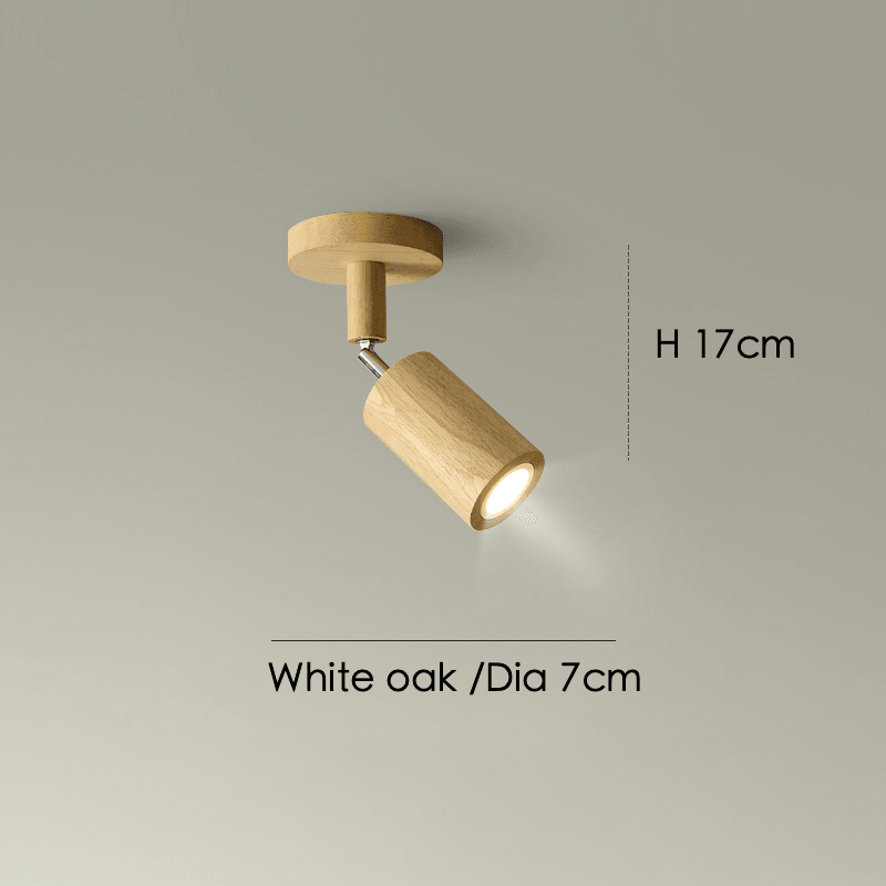 Houten Plafondlamp met Verstelbare Spots Moderne Spotlamp Hout Eetkamer Woonkamer Plafondverlichting Design | Sulvida
