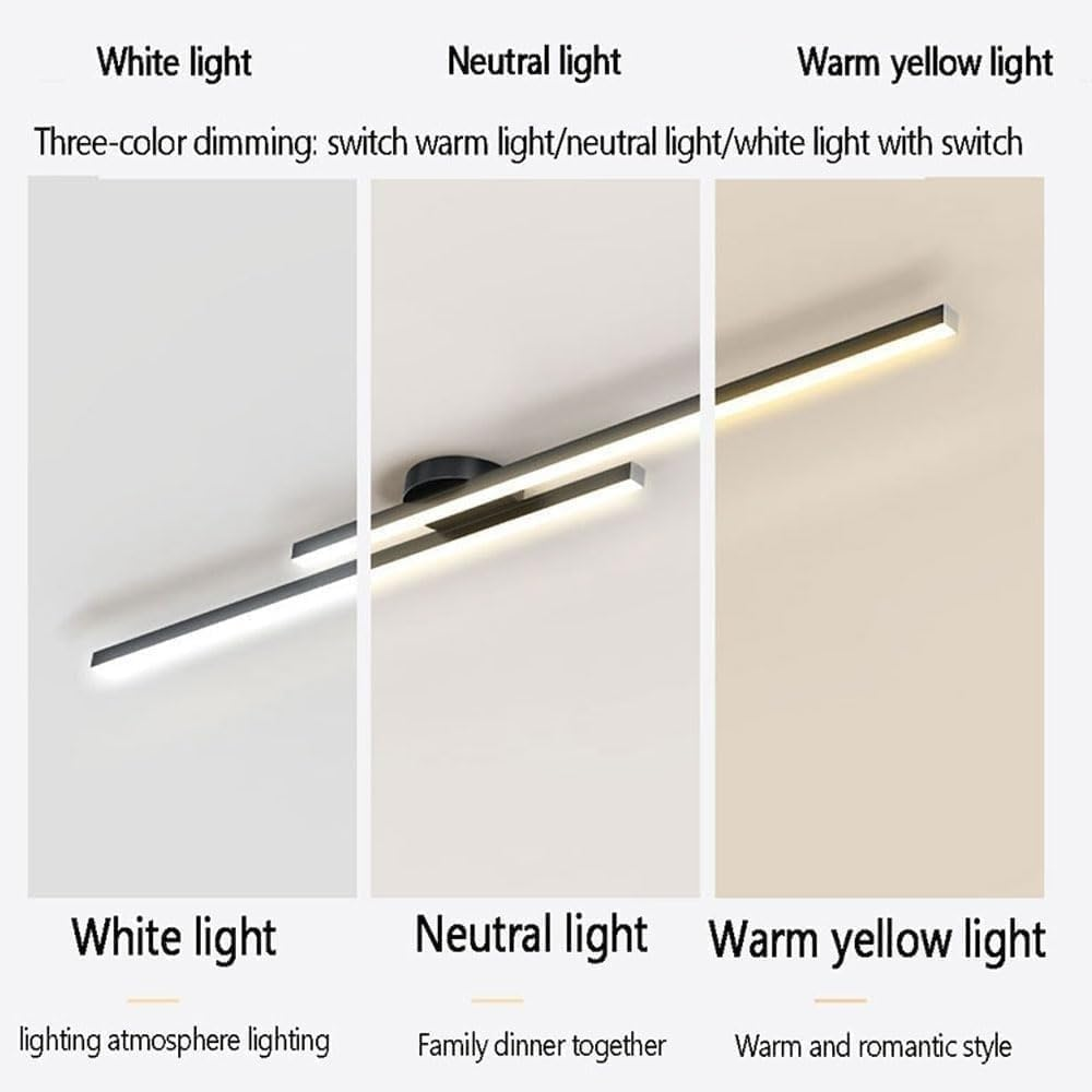 Aluminium LED-Plafondlamp Semi-Plafond Modern Design Dimbaar met Afstandsbediening voor Woonkamer en Slaapkamer | Sulvida