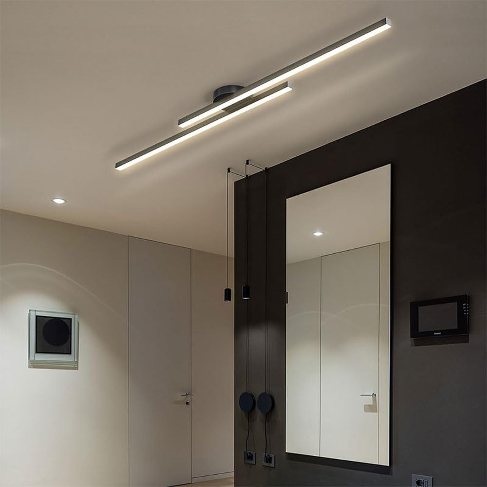 Aluminium LED-Plafondlamp Semi-Plafond Modern Design Dimbaar met Afstandsbediening voor Woonkamer en Slaapkamer | Sulvida