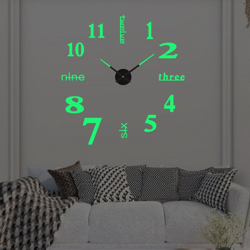 Moderne Wandklok Zwart Kwarts Geruisloos Groot Design Woonkamer Kantoor Decoratief Stijlvol Uurwerk Interieur | Sulvida