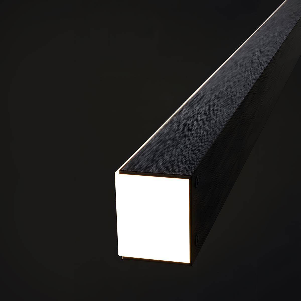 Smalle Hanglamp LED Zwart Dimbaar met Afstandsbediening Moderne Stijl 3 Lengtes Eetkamer Keuken Woonkamer | Sulvida