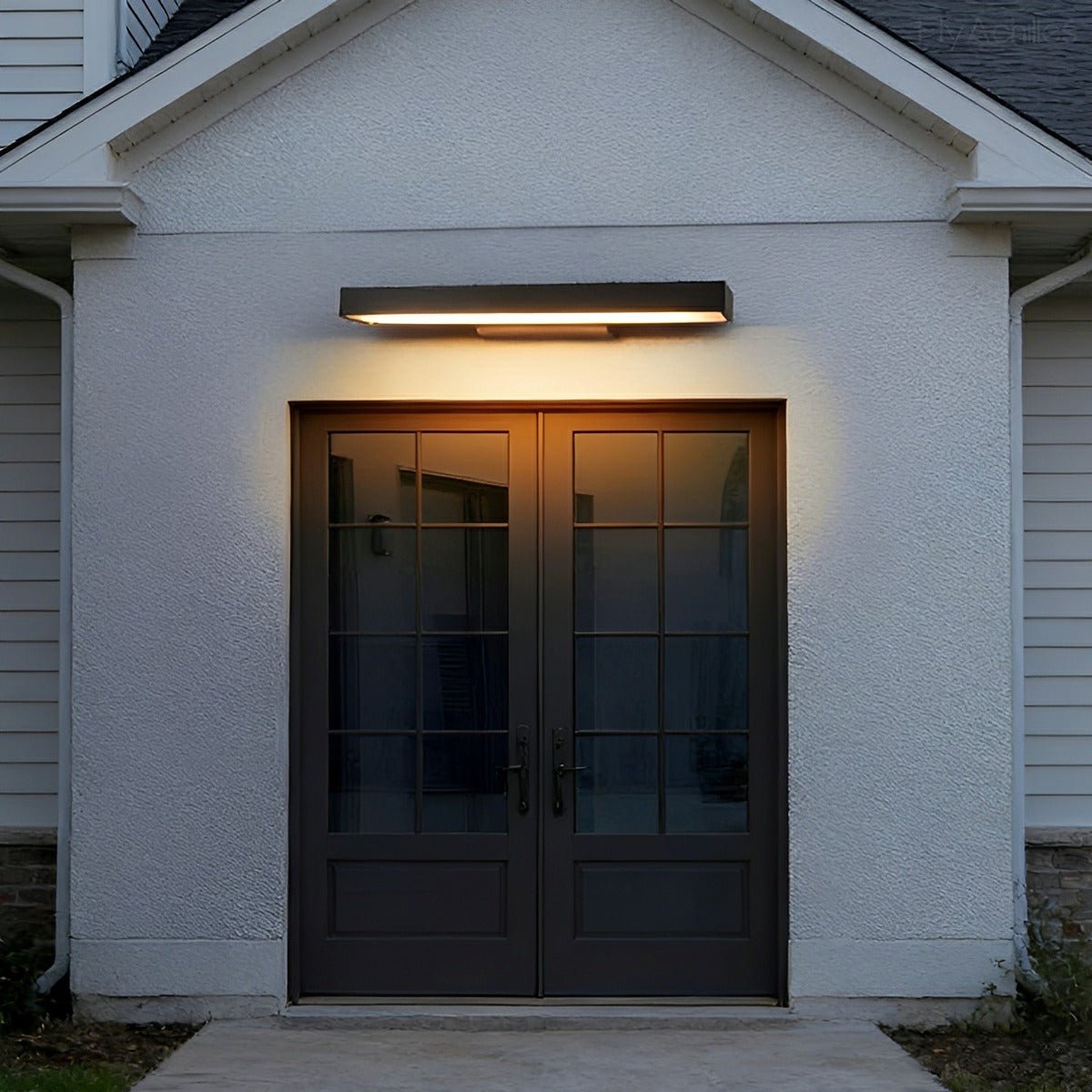 Wandlamp Buiten Rechthoekig Zwart met Bewegingssensor Waterdicht LED Buitenverlichting voor Gevel en Tuin | Sulvida