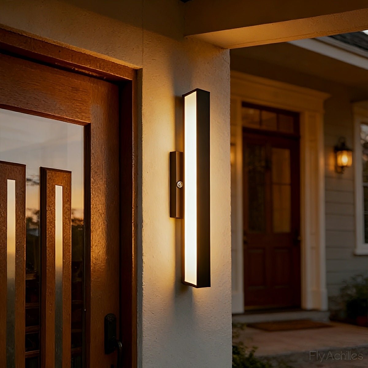 Wandlamp Buiten Rechthoekig Zwart met Bewegingssensor Waterdicht LED Buitenverlichting voor Gevel en Tuin | Sulvida