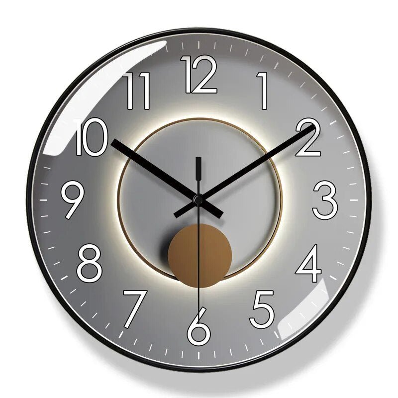 Wandklok zwart wit Scandinavisch design stil uurwerk 25 30 35 cm modern interieur elegant woonkamer decoratie | Sulvida