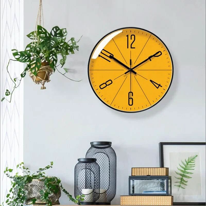 Wandklok Scandinavisch Design Zwart-Wit Stille Quartz Woonkamer Keuken Slaapkamer Groot Leesbaar Modern | Sulvida
