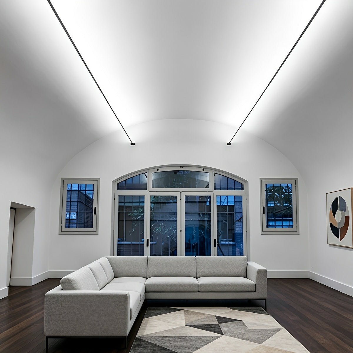 Draaibare LED Lijnverlichting Plafond Zwart Wit Dimbaar Modern Design Woonkamer Slaapkamer Hal Interieur | Sulvida