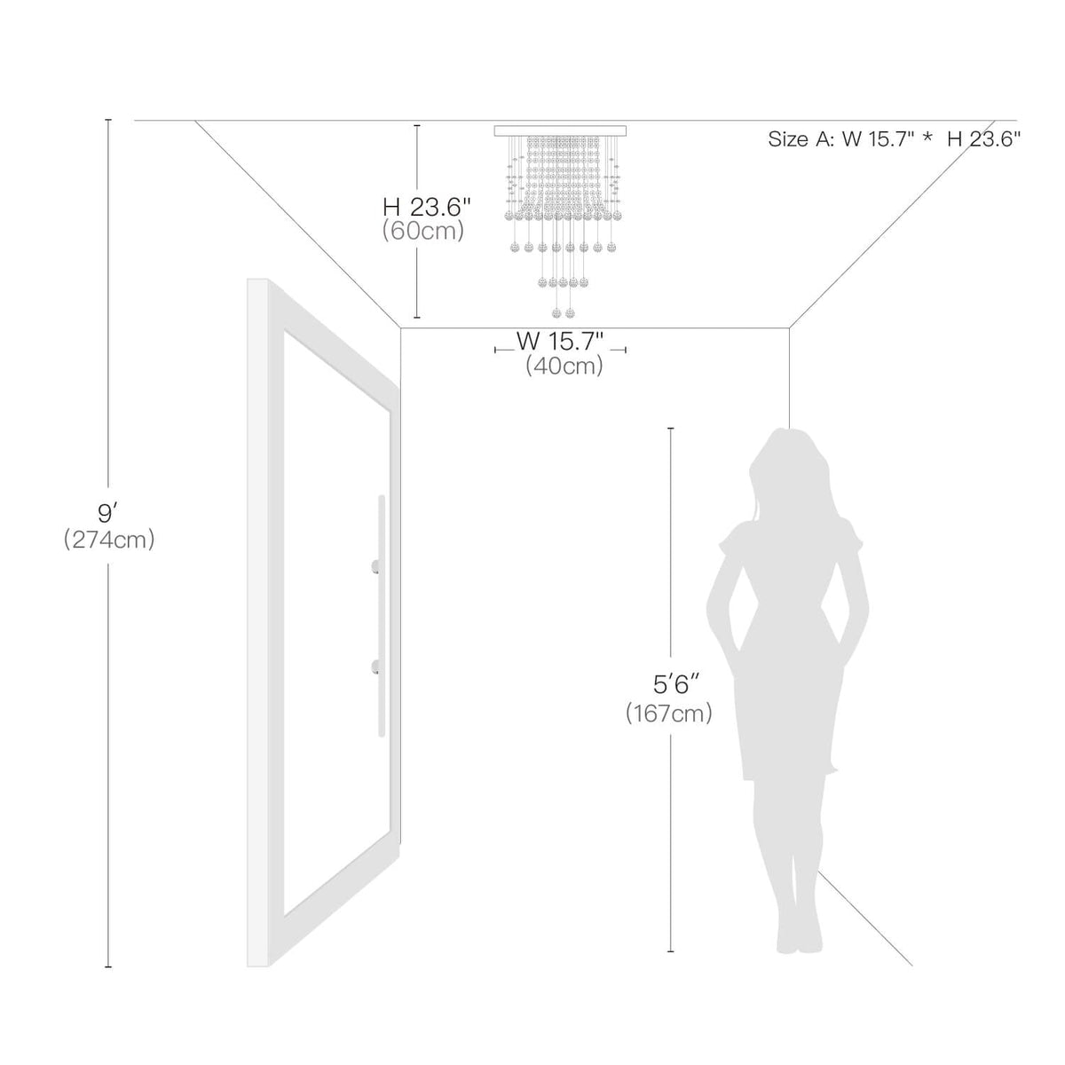 Kristallen Plafondlamp Kwal 40 cm Chroomafwerking Moderne 5-Lichts Plafonnière voor Hal Woonkamer Slaapkamer | Sulvida