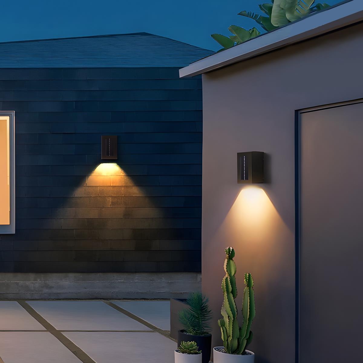 Moderne Buitenwandlamp LED Zwart Waterdicht IP65 Bidirectioneel Licht Gevelverlichting Tuin Veranda Terras | Sulvida