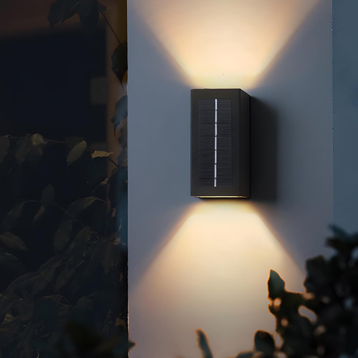 Moderne Buitenwandlamp LED Zwart Waterdicht IP65 Bidirectioneel Licht Gevelverlichting Tuin Veranda Terras | Sulvida