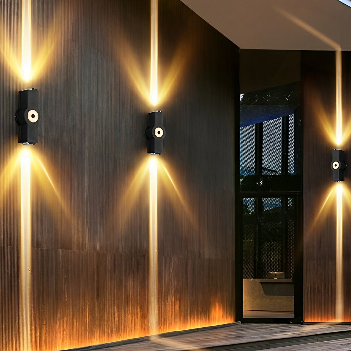 LED Buitenlamp Zwart Wandspot Verstelbaar Waterdicht IP65 voor Tuin Terras Oprit Gevel Architectuur Buitenverlichting | Sulvida