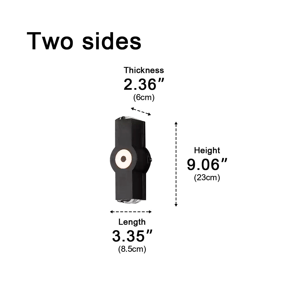 LED Buitenlamp Zwart Wandspot Verstelbaar Waterdicht IP65 voor Tuin Terras Oprit Gevel Architectuur Buitenverlichting | Sulvida