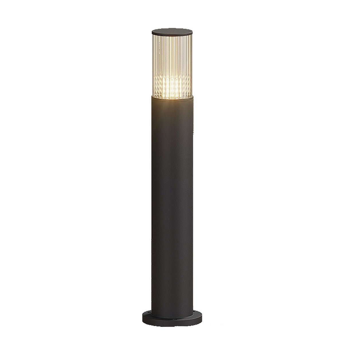 LED Sokkellamp Cilinder Zwart Waterdicht IP65 Tuinverlichting 40-80cm Tuin Oprit Terras Pad Warm Wit Licht | Sulvida