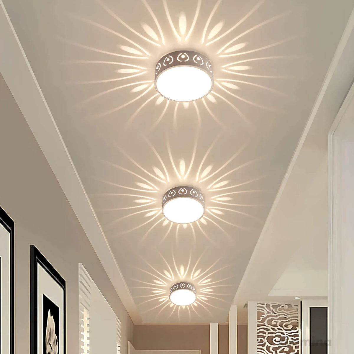 LED Plafondlamp Kristal Acryl – Warm of Koudwit Licht, Moderne Wandverlichting voor Gang, Entree en Balkon | Sulvida