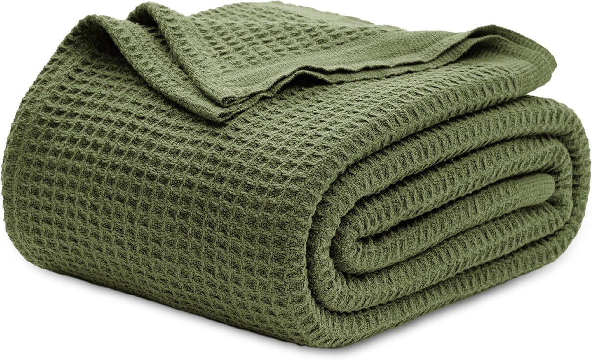 Katoenen Wafelweefsel Deken Queen Size Zacht Ademend Licht Luxe Zomerdeken voor Bed Bank Slaapkamer Comfort | Sulvida