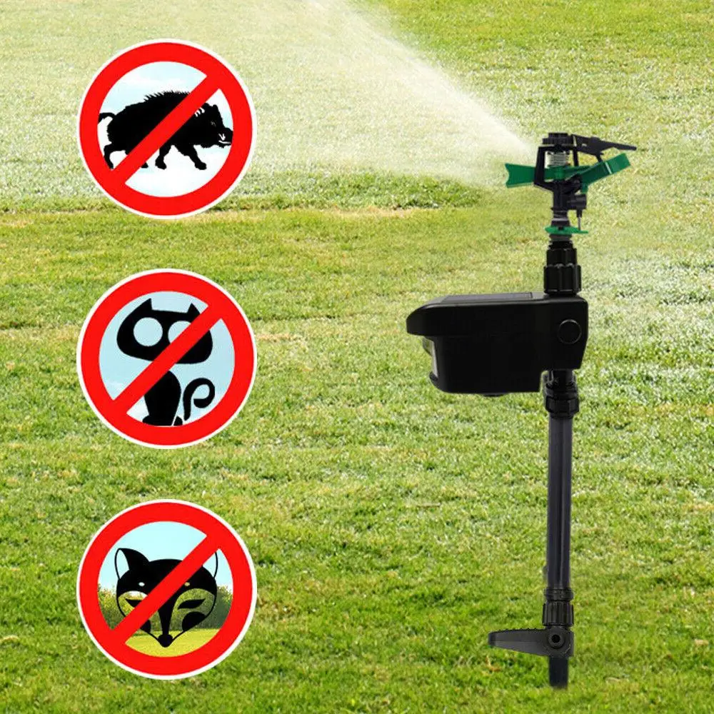 Bewegingssensor Tuinsproeier Dierenverjager Infrarood Sensor 120° Detectie 10 Meter Bereik Waterverjager | Sulvida