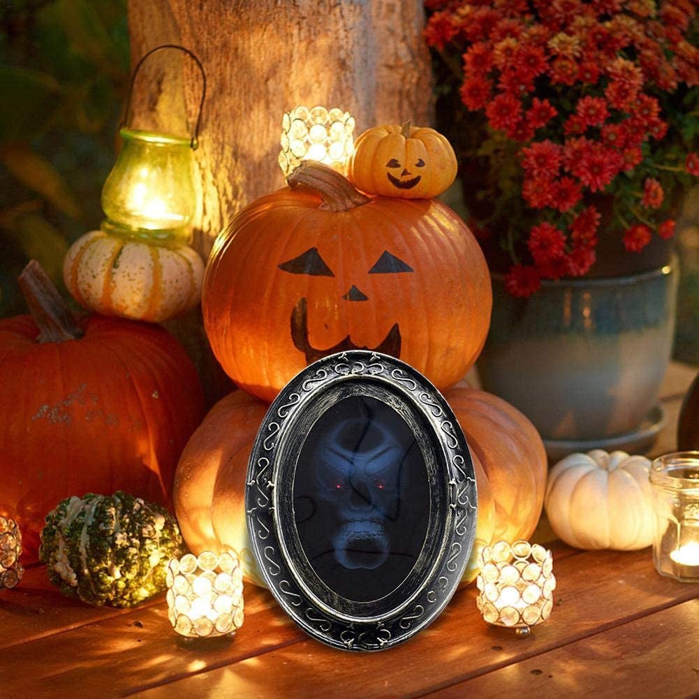 Bewegingssensor Spiegeldecoratie met Doodshoofd Effect – Interactieve Halloween Decoratie voor Feest | Sulvida