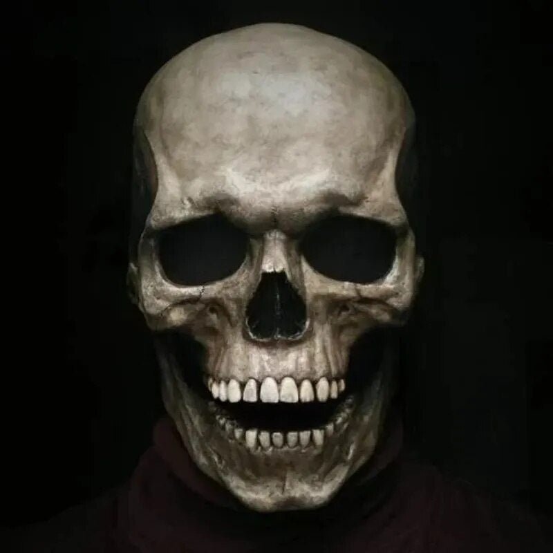 Bewegende Kaak Schedel Masker Volhoofd Latex Halloween Verkleedmasker Anatomisch Realistisch Horror Feest | Sulvida