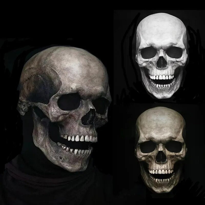 Bewegende Kaak Schedel Masker Volhoofd Latex Halloween Verkleedmasker Anatomisch Realistisch Horror Feest | Sulvida