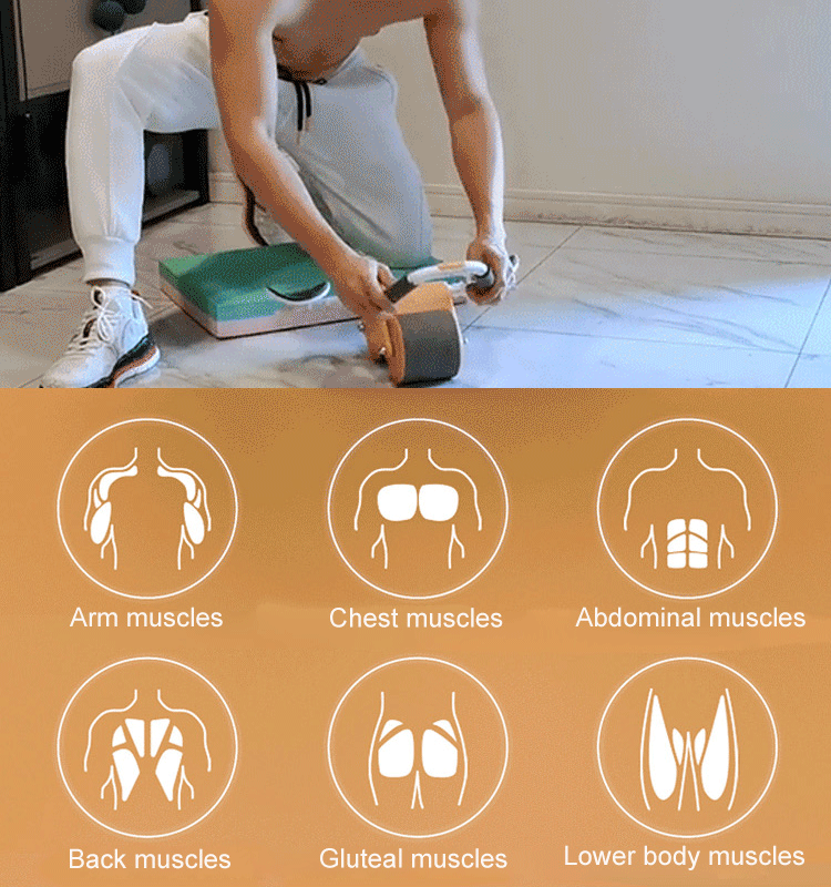 Buikspierwiel met Elleboogsteunen voor Core Training Stabiliteit en Thuis Workout Fitness Oefeningen | Sulvida