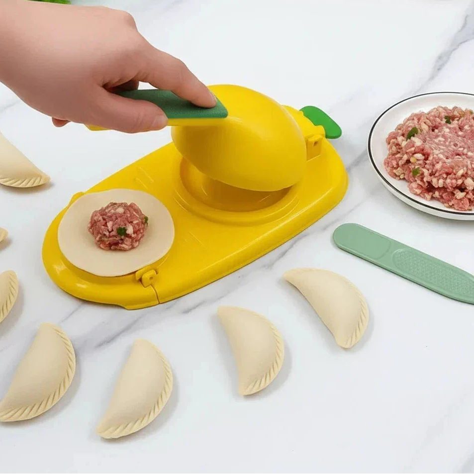 Deegpersvormen Set 2-in-1 voor Ravioli Pierogi en Dumplings Pasta Keukengerei met Vormen en Afsluiten RVS | Sulvida