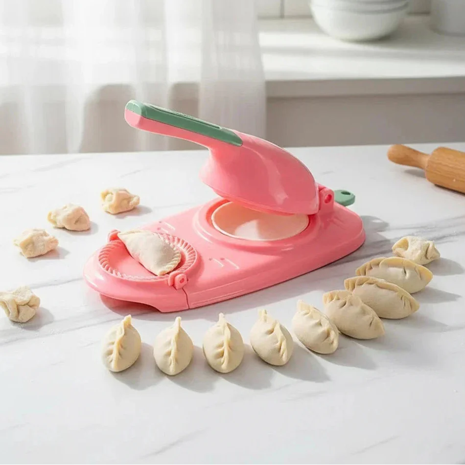 Deegpersvormen Set 2-in-1 voor Ravioli Pierogi en Dumplings Pasta Keukengerei met Vormen en Afsluiten RVS | Sulvida