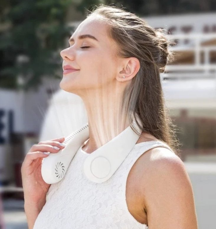 Draagbare Nekventilator Handenvrij Persoonlijke Koeling Oplaadbaar USB Ideaal voor Wandelen Sport Reizen | Sulvida