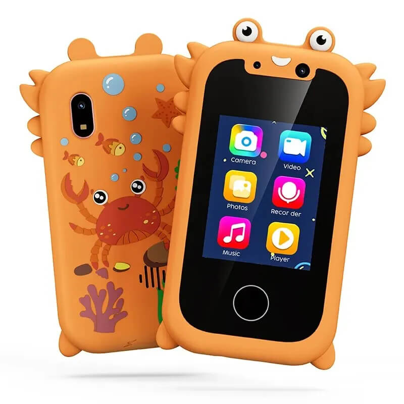 Kinderspeeltelefoon met Camera en Muziek Touchscreen Educatief Speelgoed 3-7 Jaar Siliconen Interactief | Sulvida