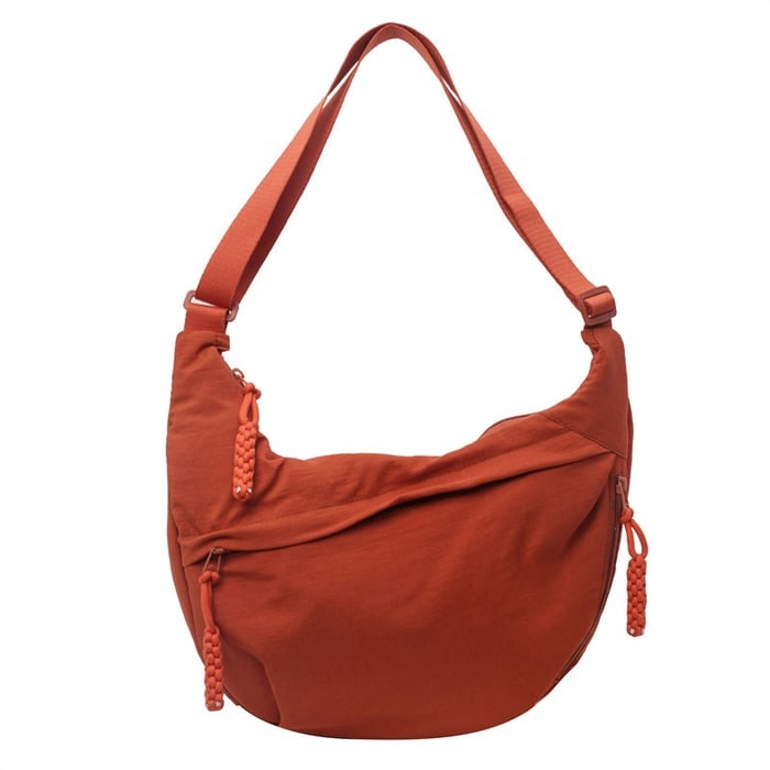 Sac bandoulière en nylon en forme de demi-lune, réglable, léger, pour un usage quotidien, imperméable, pour femme | Sulvida