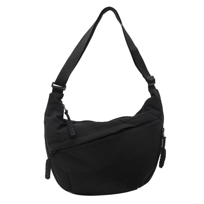 Sac bandoulière en nylon en forme de demi-lune, réglable, léger, pour un usage quotidien, imperméable, pour femme | Sulvida