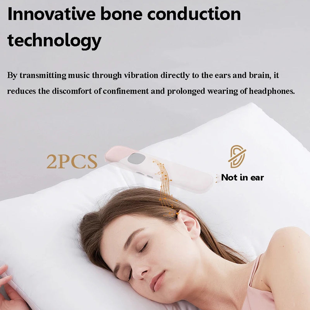 Enceinte de sommeil à vibrations osseuses, Bluetooth 5.4, minuterie, sons de la nature, rechargeable par USB-C, aide au sommeil à poser sur la table de nuit | Sulvida