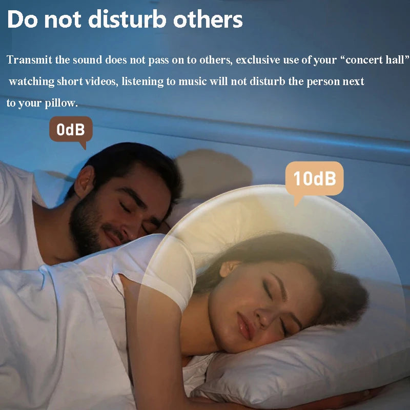 Enceinte de sommeil à vibrations osseuses, Bluetooth 5.4, minuterie, sons de la nature, rechargeable par USB-C, aide au sommeil à poser sur la table de nuit | Sulvida