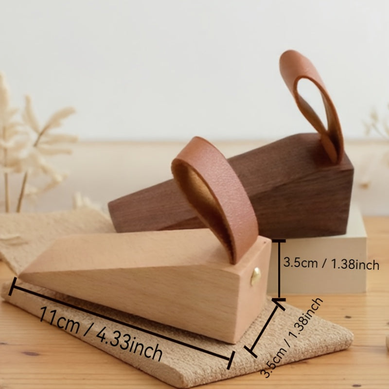 Houten Deurwig Massief Hout Antislip Wigvormige Deurstopper Scandinavisch Design Woon-Slaapkamer Hal | Sulvida