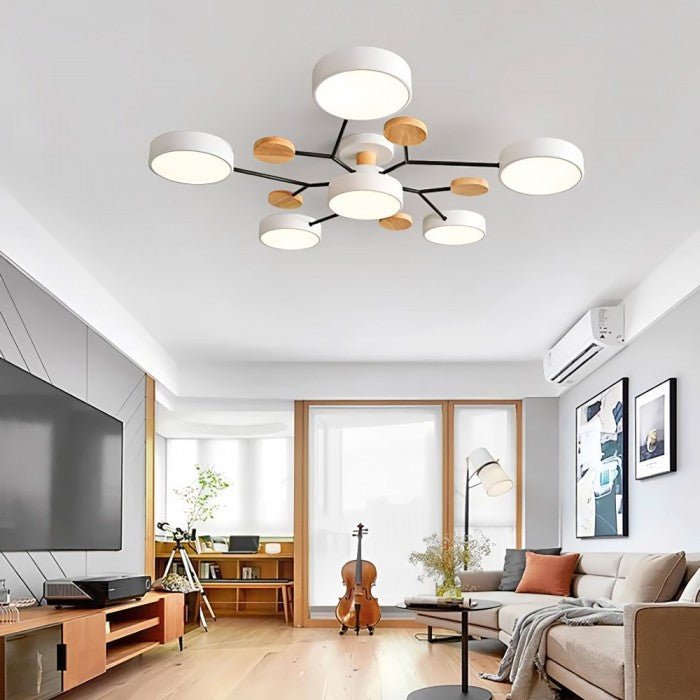 LED Plafondlamp Scandinavisch Design Vertakte Moderne Verlichting Aluminium en Acryl voor Woonkamer Eetkamer | Sulvida