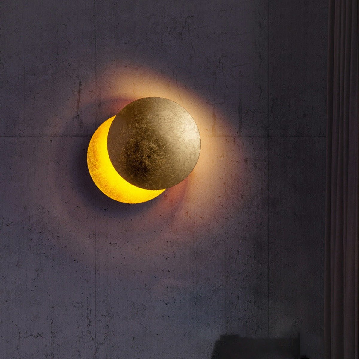 Verstelbare Wandlamp IJzer LED Maanfase Design Zwart Goud Wit Koper voor Gang Slaapkamer Eetkamer Woonkamer | Sulvida