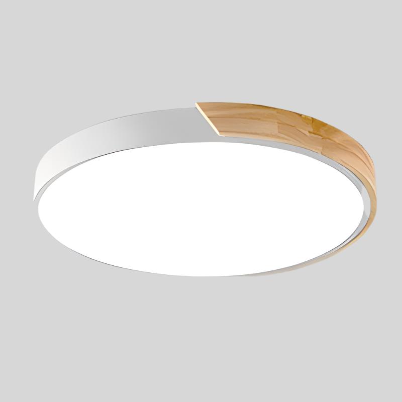 Scandinavische Plafondlamp Hout Ø23cm en Ø30cm Macaron Vorm Slaapkamer Balkon Studeerkamer LED Verlichting | Sulvida