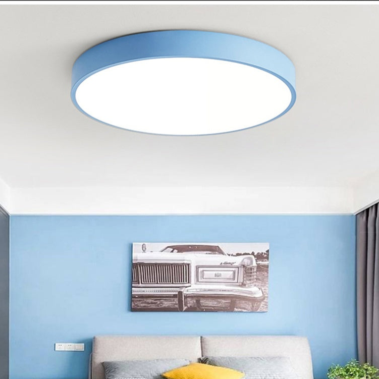 Scandinavische Plafondlamp Hout Ø23cm en Ø30cm Macaron Vorm Slaapkamer Balkon Studeerkamer LED Verlichting | Sulvida