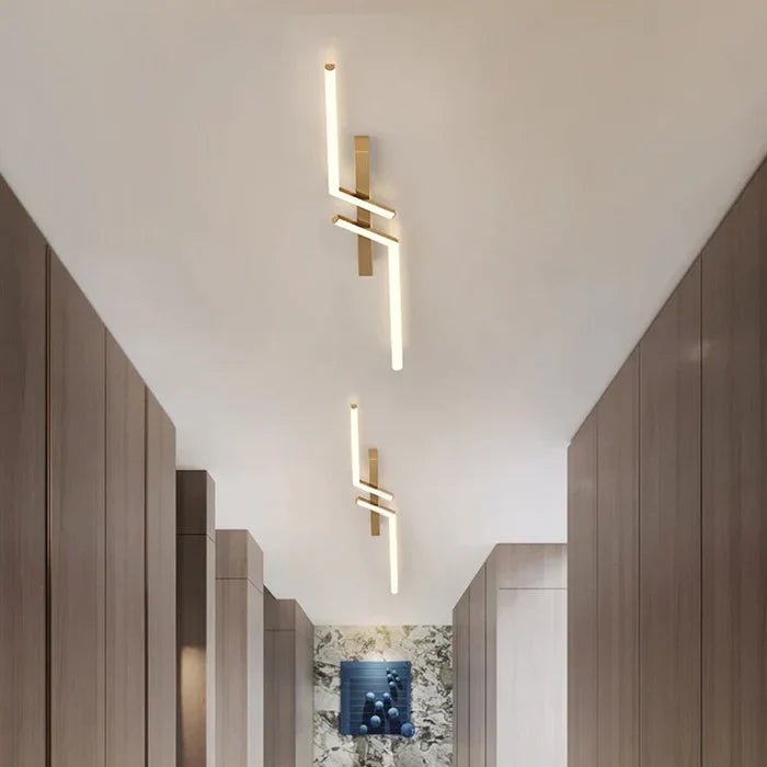 Plafondlamp met geometrisch patroon - LED verlichting woonkamer slaapkamer hal modern design stijlvol | Sulvida