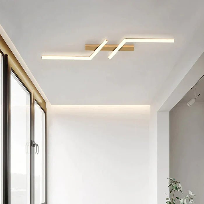 Plafondlamp met geometrisch patroon - LED verlichting woonkamer slaapkamer hal modern design stijlvol | Sulvida