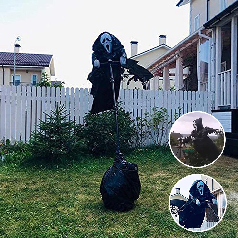 Décoration d’Halloween extérieure avec fantôme flottant, 200 cm, décoration de jardin, maison hantée, horreur, effrayant et suspendu | Sulvida