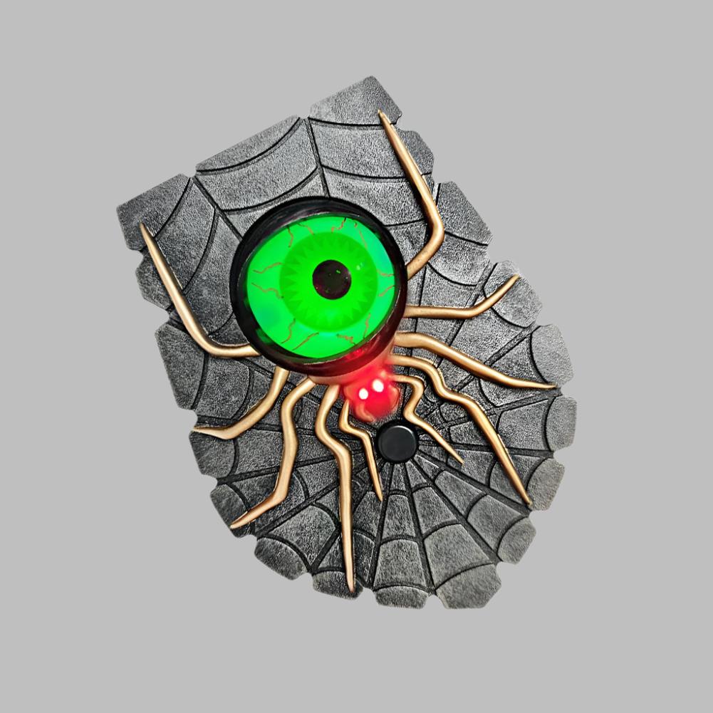 Deurbel met Spinnenvorm en Lichtgevend Oog Halloween Decoratie voor Binnen en Buiten Griezelige Sfeer | Sulvida