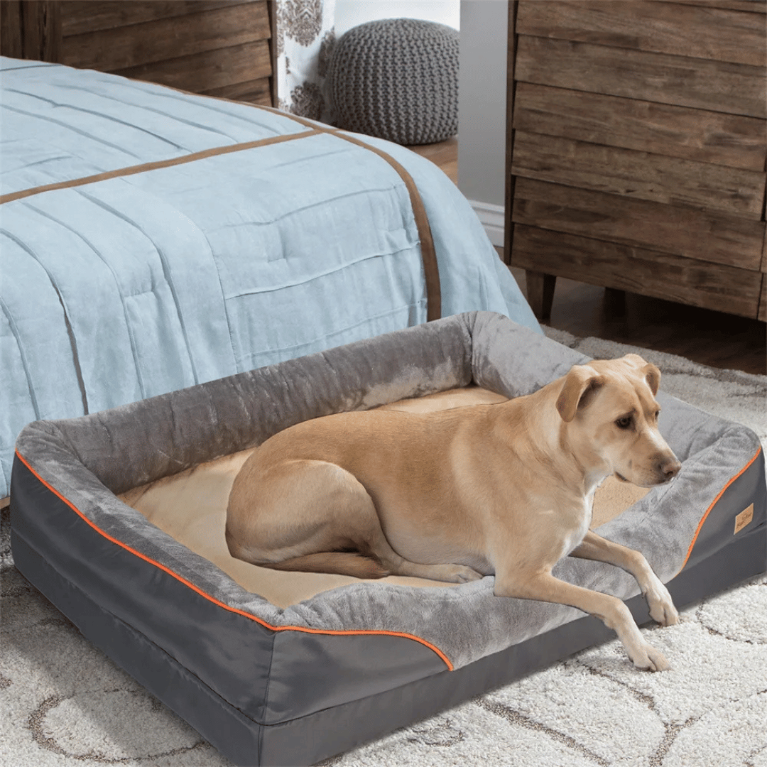 Orthopedisch Hondenmand Memory Foam voor Grote Honden Wasbare Hoes Pluche Comfortbed Luxe Steungevend | Sulvida