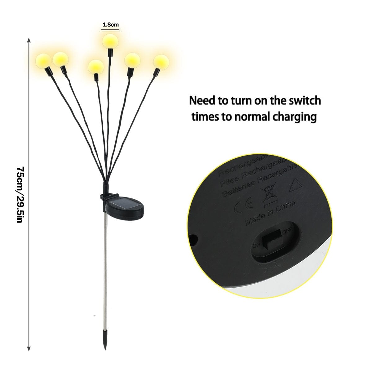 Zonne-energie tuinverlichting met gloeilampeffect voor bloembedden paden terras waterdicht IP65 decoratief LED | Sulvida