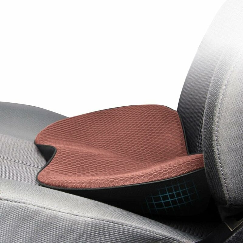 Autostoelkussen voor Kortere Bestuurders – Verhoogkussen met Memory Foam – Ergonomische Zitverhoger voor Auto – Comfort & Rugondersteuning | Sulvida
