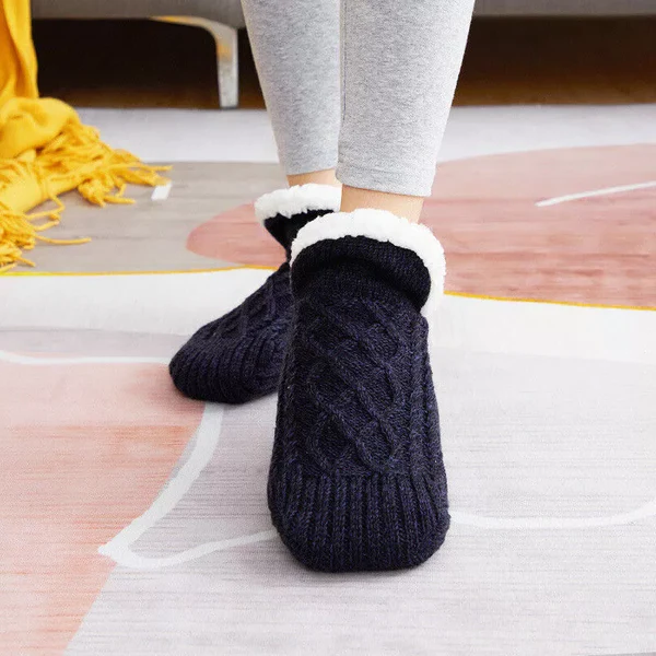 Warme Antislip Thermosokken voor Dames – Zachte Fleece Gripsokken voor Binnen – Comfortabele Wintersokken | Sulvida