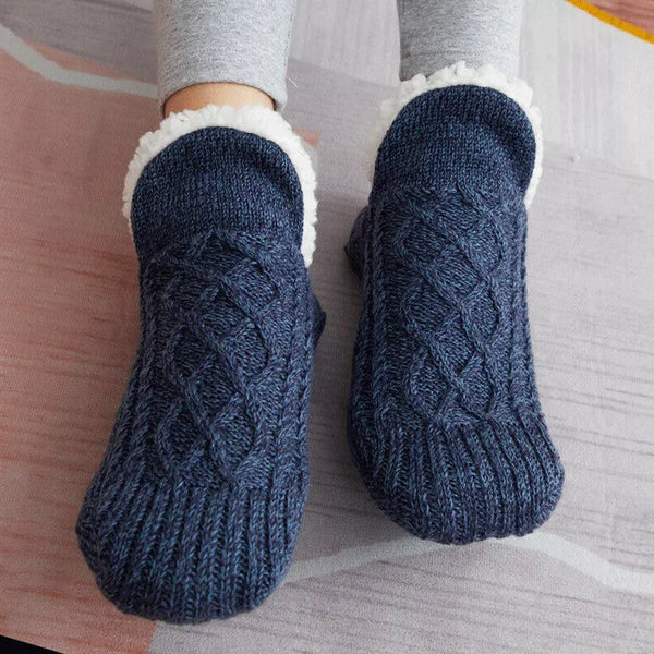 Warme Antislip Thermosokken voor Dames – Zachte Fleece Gripsokken voor Binnen – Comfortabele Wintersokken | Sulvida