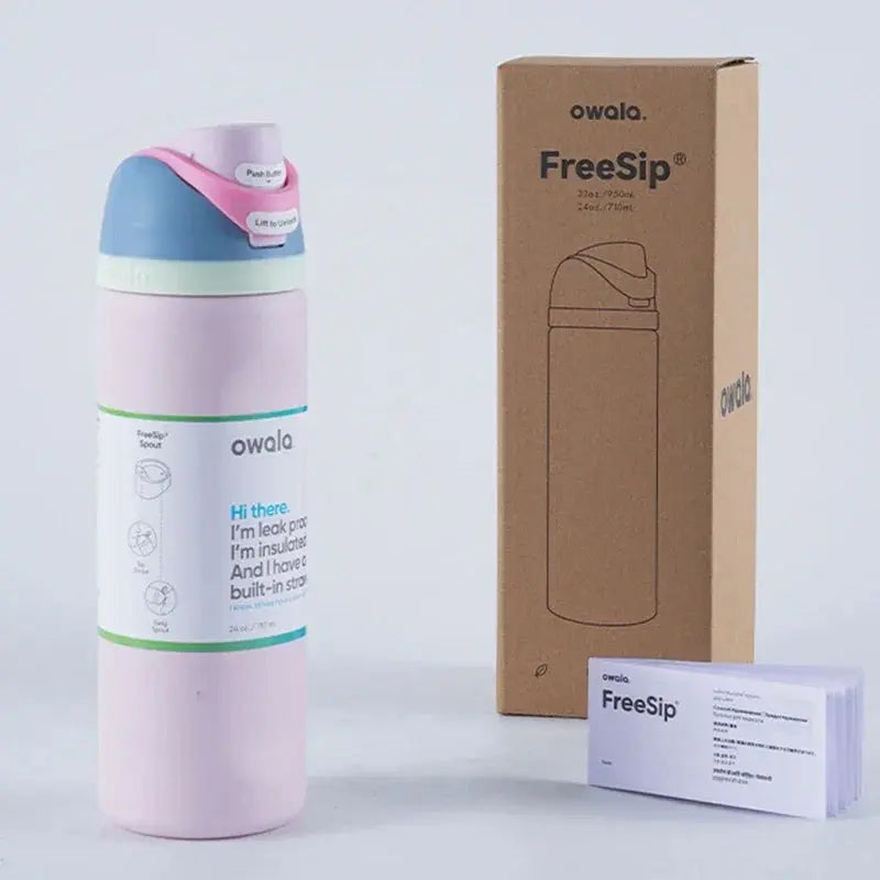 Drinkfles 710ml RVS Dubbel Geïsoleerd Lekvrij Sportfles BPA-Vrij Koud 24u Herbruikbaar Thermosfles Sport | Sulvida