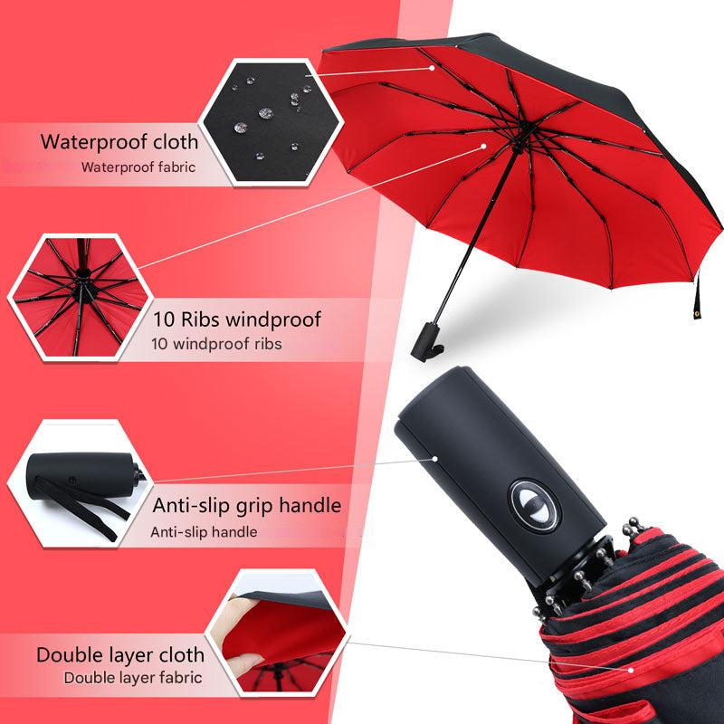 Stormvaste Opvouwbare Paraplu 105 cm Windbestendig Waterafstotend Compact Regenparaplu met Aluminium Frame | Sulvida
