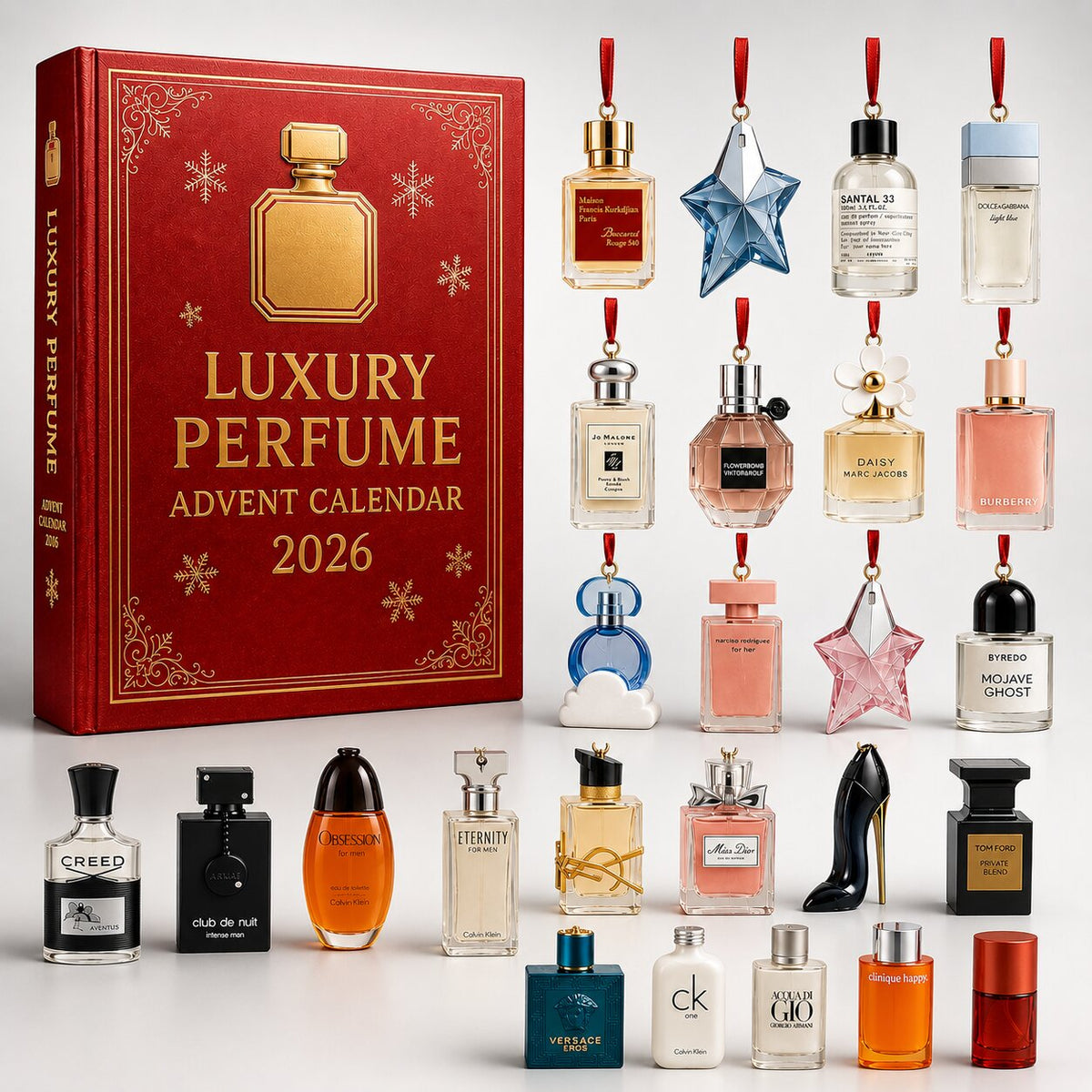 Adventskalender 2026 met 24 Verrassingen Parfumflesjes Design Countdown Cadeau Kerstkalender voor Vrouwen | Sulvida