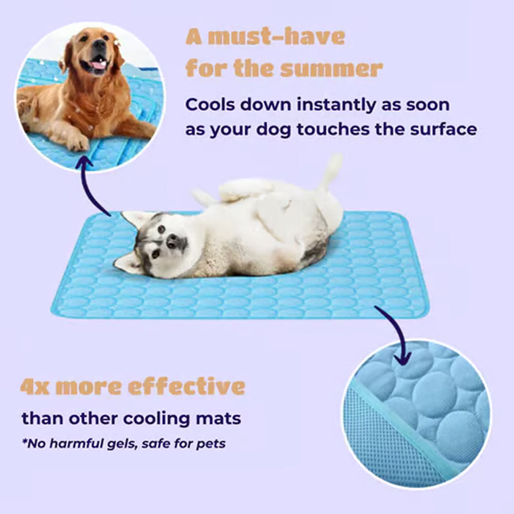 Tapis rafraîchissant autorégulant pour chiens, toutes tailles, sans gel, lavable en machine, accessoire rafraîchissant pour animaux en été | Sulvida